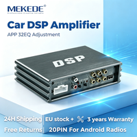 Wzmacniacz samochodowy MEKEDE DSP 32EQ 4*50W Procesor audio Wzmacniacz mocy Treble Bass Dedykowany do poprawy jakości dźwięku Obsługa subwoofera audio HPF/LPF/AUX/USB/BT 20PIN Do radia Android
