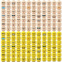 Building Block Head Expression Head 28-66 Minifigure Toy Head Small Particle Doll Accessories