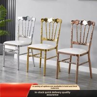 Hotel wedding banquet chairs, Napoleon armchair, electroplated iron dining chairs, restaurant dining chairs