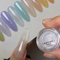 1 Jars Mirror Bright Plating Aurora Chrome Powder Orange High-Gloss Moonlight Glitter Pearl White Rubbing Powder Flash Dust 0.3g