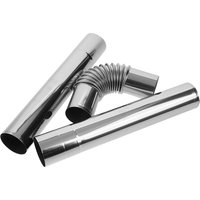 1Set Stainless Steel Chimney Flue Pipe Extension Straight Elbow Tubes High Temperature Resistant Wood Stove Vent