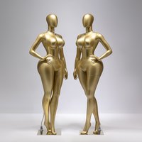 Mannequin BBL doré grande taille pour vêtements féminins, présentoir de vêtements, modèle de corps entier, poupée factice