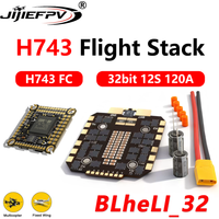 JIJIEFPV H743 BLheLl_32 32bit 120A 12S Stack ICM42688P H743 Flight Controller 120A 4in1 ESC 30.5X30.5mm 3-12S for FPV Dro