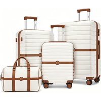 KONO 20/24/28" Luggage Set with Travel Bag, ABS+PC Hard Shell Suitcase, TSA Lock & 360° Wheels, Airline Compatible Carry-on
