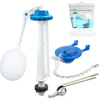 Toilet Tank Replacement Kit, Toilet Float Valve Replacement Kit 2 Inch Toilet Flapper, Front Mount Toilet Flush Handle