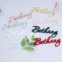 20PCS Gold Mirror Place Cards Luxury Wedding Place Cards Gold Mirror Tags Laser Cut Names Acrylic Wedding Cards Wedding Decor