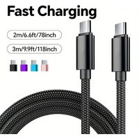 66W 5A Nylon 1m 2m 3m USB C To Type C Fast Charging Cable for Universal USB Charger Power Adapter USB C Cables