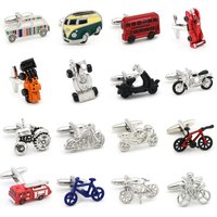 iGame Car Design Cuff Links Quality Brass Material Transportation Series Cufflinks For Wedding Men