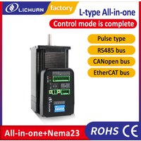 Lichuan Integrierter Schrittmotor Nema23 1Nm 2.3Nm 3Nm DC24-50V 4A Ethercat/Pulse/Modbus RS485/CANopen Steuerung Optional CNC