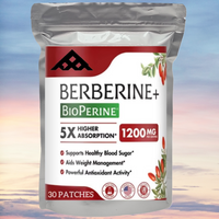 Berberine Transdermal Patches With Ceylon Cinnamon,5x Higher Absorption Turmeric Support Immune System 30 Patches