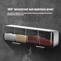 1 Set Spice Rack 4-Grid Seasoning Box Condiment Storage Container Reusable Plastic Seasoning Rack Spice Holder