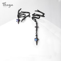 Thaya Original Design Vintage Earrings Clip For Women Thorn Design Female Ear Cuff Without Piercing Crystal Fine Jewelry Gifts