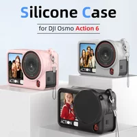 Case for DJI Osmo Action 6 Silicone Cover With Lens Protective Cap for DJI Osmo Action6 Anti-scratch Protector Shell Accessories