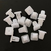 20Pcs White Square Auto Fasteners Auto Bumper Rivet Retainer Clips Push Engine Cover Fender Car Door Trim Panel Clip