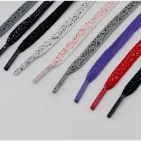 Casual Sneakers Flat Shoelaces for Woman Man Ink Splash Rope Shoelace 0.8cm Width Shoe Laces 100/120/140/160CM Shoes Accessories