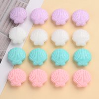 4Pcs Silicone Teether Bead 4-colors Shell Shape Beads For DIY Handmade BPA Free Necklaces Bracelets Pacifier Chains Making