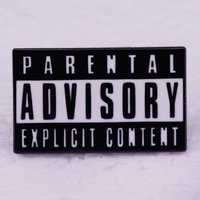 Parental Advisory Enamel Pin Warning Badge Jewelry