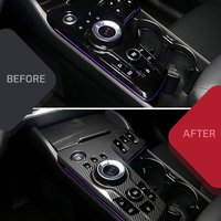 LHD/RHD For Kia Sportage NQ5 2022-2026 Accessories Carbon Fiber Style Central Console Gear Shifter Panel Cover Trim