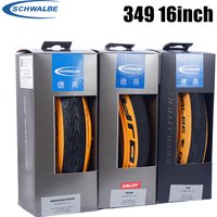 Schwalbe KOJAK ONE 349 16inch Steel Tire Marathon Racer EXO Ultra light Retro Yellow Side Tire 35-349 16*1.35 Folding tyres