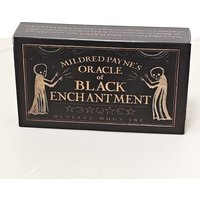 52 Pcs Mildred Payne's Oracle Card Of Black Enchantment Black Line Imagery Woodblock Table Games For Party 4*2.4 Inch