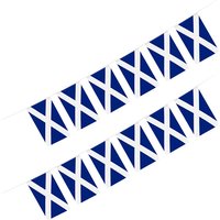 20pcs/25pcs/ 30pcs Scotland String Pennant Flags 14x21cm, Scottland Scottish National Flag, Indoor Outdoor Party Decoration