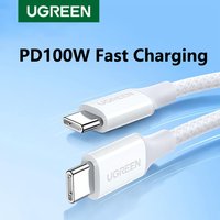 UGREEN 100W USB C To USB C Cable Braided 5A PD Fast Charging Type C Charger For APPLE iPhone iPad Macbook Samsung Android 240W 1