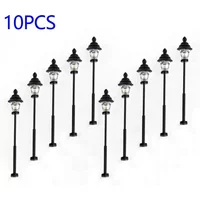10pcs Model Miniature Street Lights Railroad Train Scenery Lamppost Lamps Street LED Lights 3V 20mA