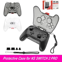 2026 NEW Transparent Black Protective Case for SWITCH 2 Pro Controller Clear Gaming Grip Cover Shell Game Controller Accessories