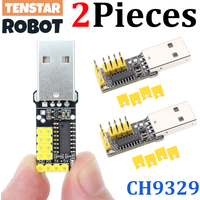 TENSTAR 2pcs CH9329 Module UART/TTL Serial Port to USB HID Full Keyboard Mouse Driver-Free Game Development Box