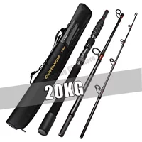 1.8m 2.1m 2.4m Fishing Rod 30-50Lb 3 Section Baitcasting Spinning Pole Test 20kg Heavyweight Lure Casting Travel Rod