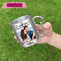 1pc Custom Mug, Suitable for Home, Kitchen, Camping, Travel and Hiking, Coffee Cup for Hiking and Fishing Enthusiasts, Water Cup