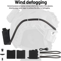 Tactical Goggles Fan Defogger Anti-Fog Kit Eyewear Air Defog for Airsoft Shooting Motocross Skiing Mountaineering Clear Vision