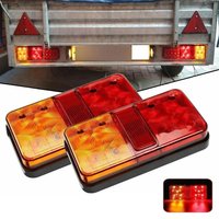 2pcs 10LED Rear Tail Lights Lamps Lorry Truck Trailer Caravan Bus Motorhome 12V Waterproof Tailight Warning Parts For Trailer