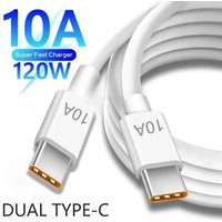 120W Type C Fast Charging Phone Data Cable 10A USB C To Type C Charge Wire For Samsung Huawei Xiaomi iPhone Quick Charging Cord