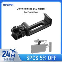NEEWER Quick Release SSD Holder for Phone Cage, 2.2"-3" Adjustable SSD Mounting Bracket Clamp For iPhone 16 17 Pro Max Samsung