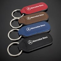 High-end Leather Car Keychain Holder Keyring Pendants Accessories For Mercedes Benz AMG W204 W205 W203 W211 W212 W213 W201 W210
