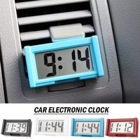 Mini Digital Car Dashboard Clock LCD Time Date Display Car Clock Decoration Desktop Accessories Adhesive Home Self-Adhesive