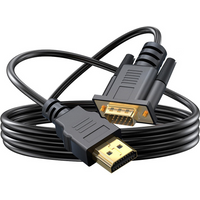 1080P Full HD Video Converter Cable Cord hdmi-Compatible to VGA Adapter Cable 1.8M for Laptop PC Desktop Monitor Projector HDTV