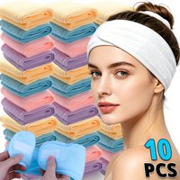 1/3/5/10pcs Adjustable SPA Wide Head Band Women Girls Yoga Bath Shower Makeup Wash Face Cosmetic Bands Soft Toweling Hairband