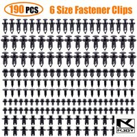 kkjoy 190PCS Plastic Fastener Clips 6 Sizes Mixed Design for Interior Trim suit for all vehicles