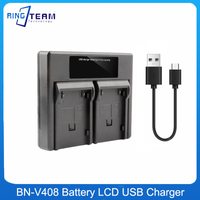 BN-V408 Battery LED USB Charger for JVC BN-V408U BN-V416 GR-D230US GR D30 D30E D30U D30US D31EK D31US D32 Camcorder