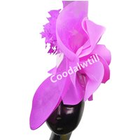 Royal Ascot Big Fascinator Hat Wedding Flower Headpiece Ladies Women Formal Church Party Dinner Chapeau Cap Mesh Fascinators