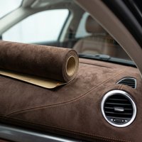 Steering Wheel Refurbishment Self-Adhesive Suede Leather Sticker for Car Interior Modification, Dashboard and Door Panel Color Change, Strong Adhesive Wear-Resistant DIY Decorative Patch