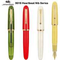 Heartbeat Nib ! JINHAO 9019 Fountain Pen #8 F/M Nib Resin Office Writing Pen Large Converter Stationery School Office Supplies