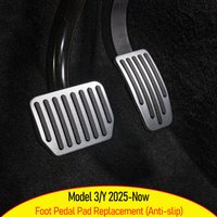 Tesmayx For Tesla Model 3 Y Juniper 2025 2026 Aluminum Alloy Foot Pedal Accelerator Gas Fuel Brake Pedal Pedal Cover Replacement