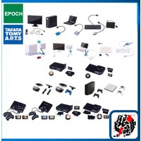 EPOCH Capsule Toys Nostalgia Game Console VR Host Laptop Data Cable Linker Gamepad Miniature Model Gashapon Gacha Toy Kids Gifts