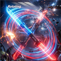 Outdoor Toy Bright Sword Multi-Color Flash LED Light Shine Cosplay Rotate Sword Toy Party Family Interactive Toy For Kids Adult