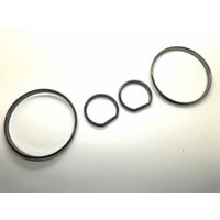 Electroplated Gunmetal Color Speedometer Gauge Dial Rings Bezel Trim For BMW E32 / E34 Models