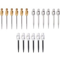 77HC 6 Pieces Professional Replaceable Steel Tip 2BA Thread Darts Needle Accessory Steel Tips Points Silver Golden Darts
