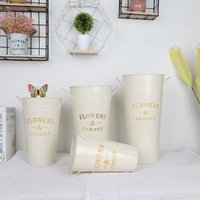 Vintage Flower Shop Iron Bucket Flower Arrangement Decorative Insertion Tool Flower Art Decoration